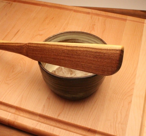 Wooden stirring and mixing paddle hand carved by KitchenCarvings