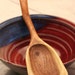 Wooden stirring spoon, small, made of salvaged Mesquite wood