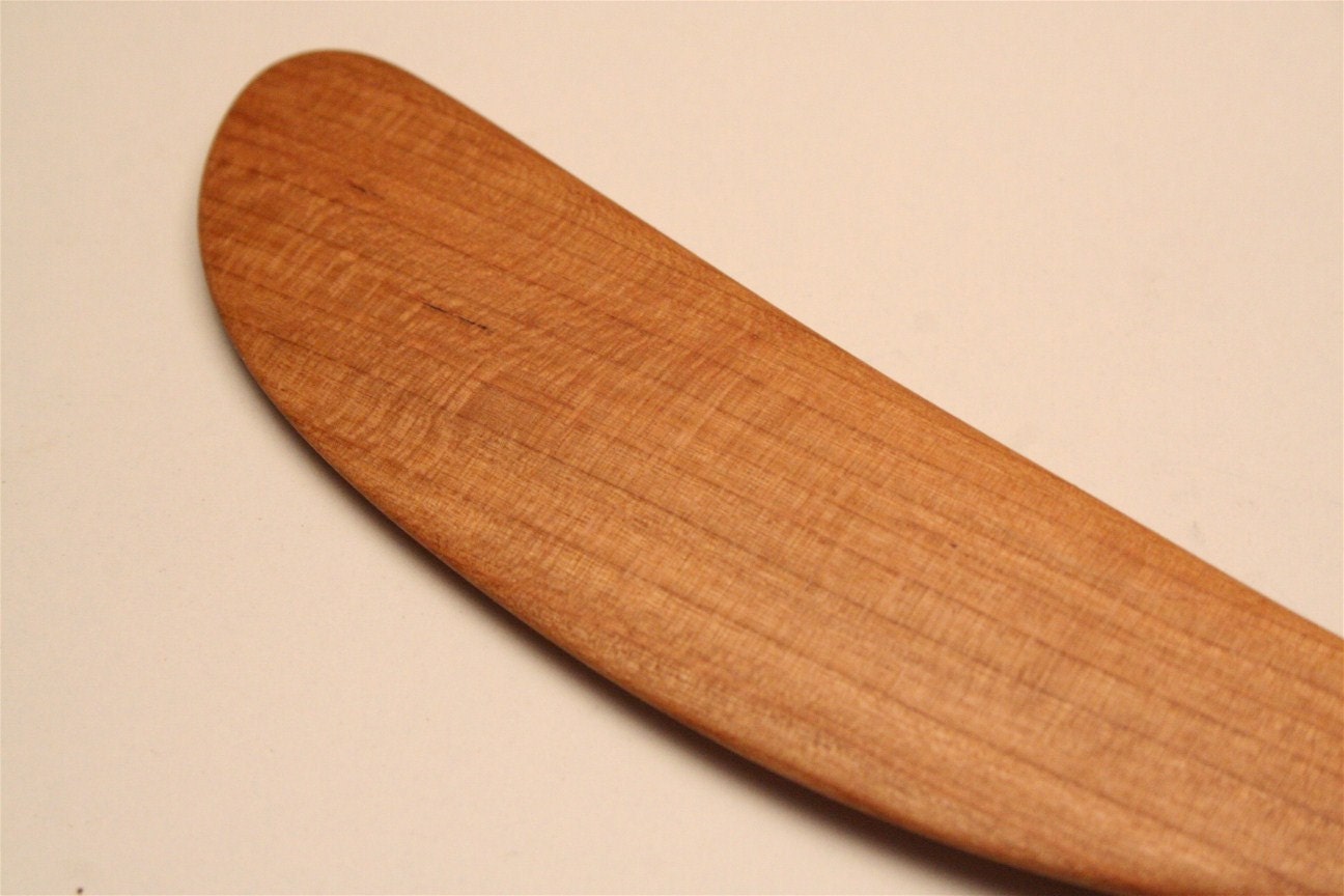 Large wooden spreader Knife made from Black Cherry wood for