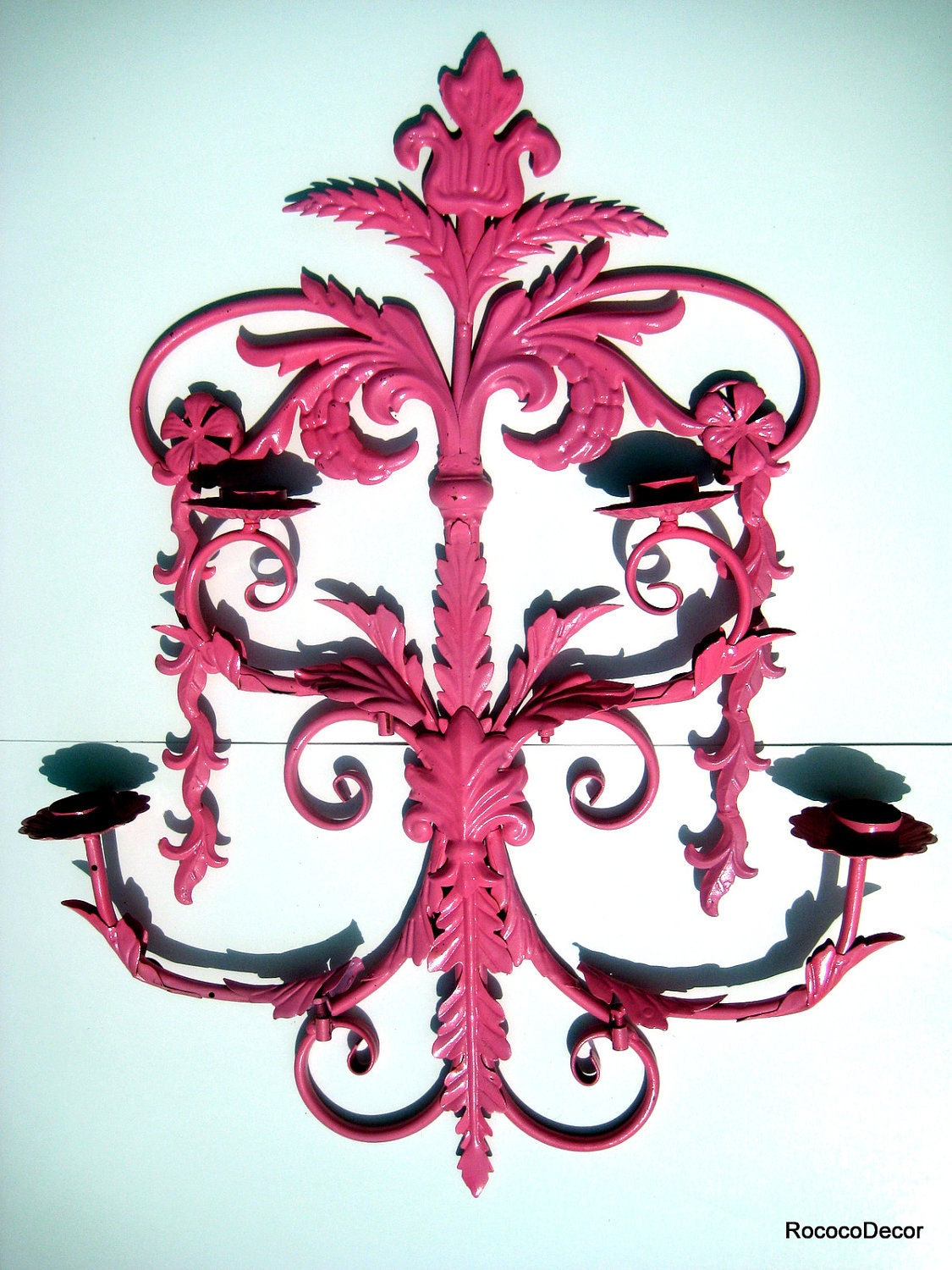Wall Sconce Hot Pink candle chandelier