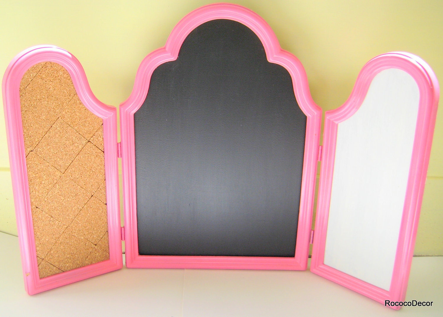 Chalkboard Hot Pink Cork board board organization desk