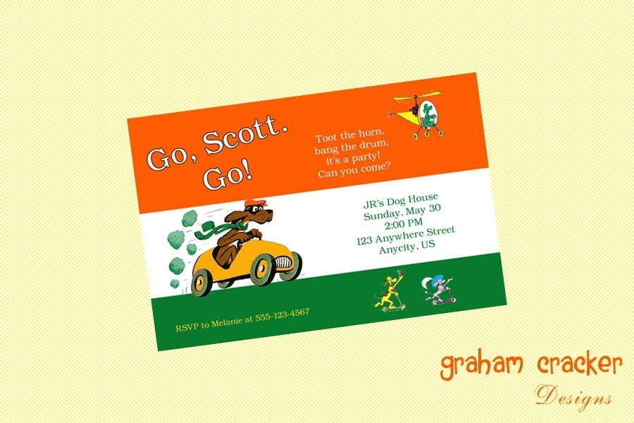 Go Dog Go Birthday Invitations 1