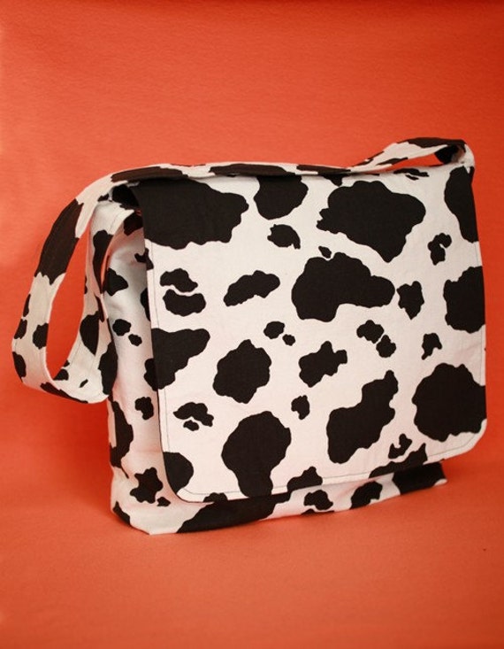 cow print diaper backpack