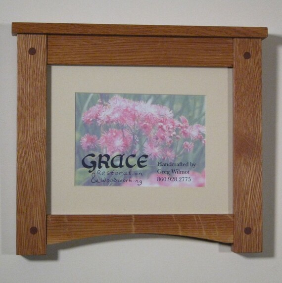 8x10 Mission Style Frame with 5x7 Matte made of quarter sawn