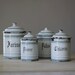 Vintage French Canisters Enamel 1900's