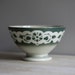 Large French Vintage Bowl Cafe Au Lait Gien Hand Painted Verdigris