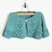 Knitted Baby Short Cardigan, Jacket - Turquoise Blue, 2 - 2.5 years