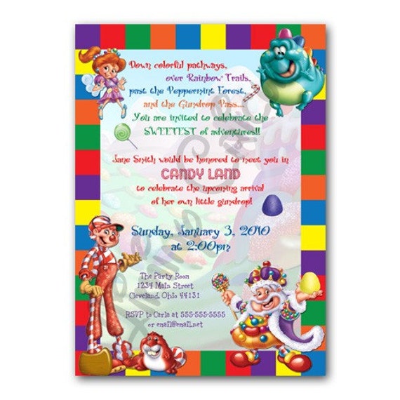 Candyland Invitations Printable 8