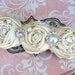 Ivory headband Photo prop wedding flower newborn baby girl