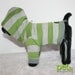 Green and Grey Stripe rugby Small dog Hoodie sizes XXS-L
