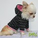 Sparkle Hearts Pink cute chihuahua hoodie ooak size XS