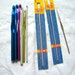 Crochet hooks: metal. Size 5mm (USA 8 / H UK 6), 8mm (US L/11)