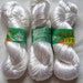 Viscose Yarn: silk band shining white, spring / summer yarn, set of 3 X 100 skeins.
