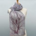 silk scarf, hand dyed with printed crow in tree