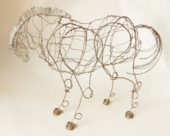 Reserved for Esselle Wire Horse Sculpture II