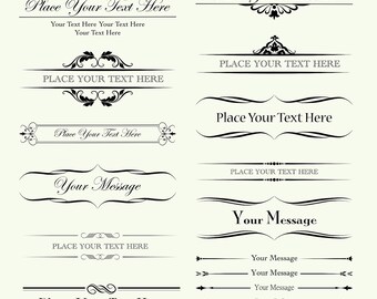 16 Classic Clipart , clip art flourishes, Digital Design Elements for invitations, scrapbooking, Clip Art Designs INSTANT DOWNLOAD 219