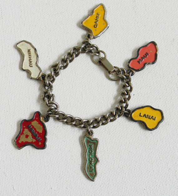 Vintage Hawaii Islands Charm Bracelet