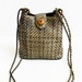 Vintage Woven Metallic Leather Crossbody Bag BRAZIL