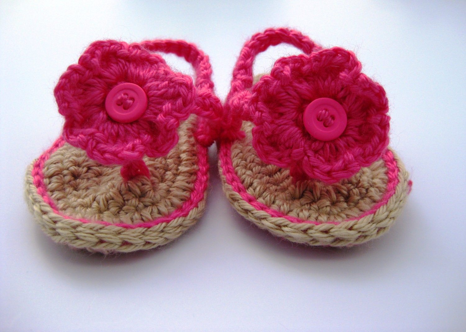 Crochet Baby Flip Flops by LittleStitchWitch on Etsy