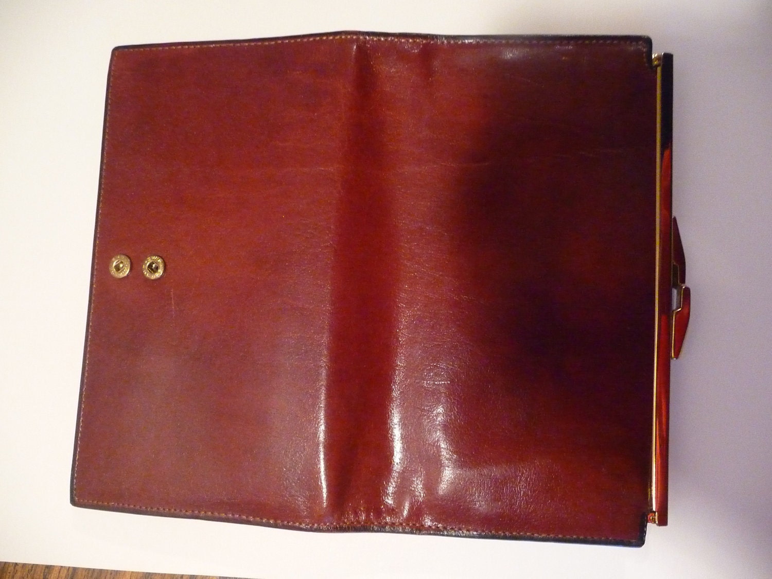 Bosca Old Leather Checkbook Wallet With Coin Purse AMAZING