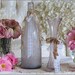 RESERVED For rudyrebecca, Pretty Vintage LAVENDER BOTTLE and Vase, French Farmhouse, Shabby Chic