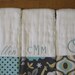 Personalized Embroidered Baby Boy Burp Cloth Set