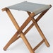 Wooden folding camp stool