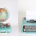 RESERVED 1960s turquoise Smith Corona Corsair typewriter, PROFESSIONALLY REFURBISHED, new ribbon