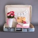 Large Grey American Tourister Escort Suitcase, Hardsided Luggage, Wedding Card Box