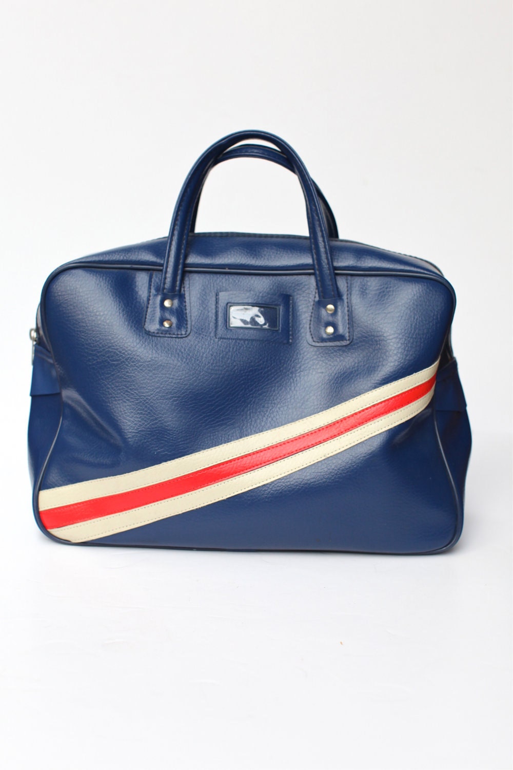Red white and blue gym bag