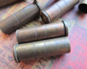5 Vintage Brass Bullet Shell Casing