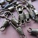 5 Vintage 1950's Brass Clasps