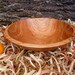 Hand Turned Cherry Wood Bowl Salad Bowl Dough Bowl Fruit Bowl Red Figured Cherry Bowl with Textured Rim Hand Turned Wood Bowl Gift