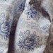 Yardage Vintage Cotton Fabric Blue Roses Unused Suitable for Pillows Patchwork Quilting Lavender Bags Feedsack