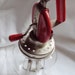 Vintage German Glass Butter Churn Cream Whisk Quick Red Handle Kitchenalia