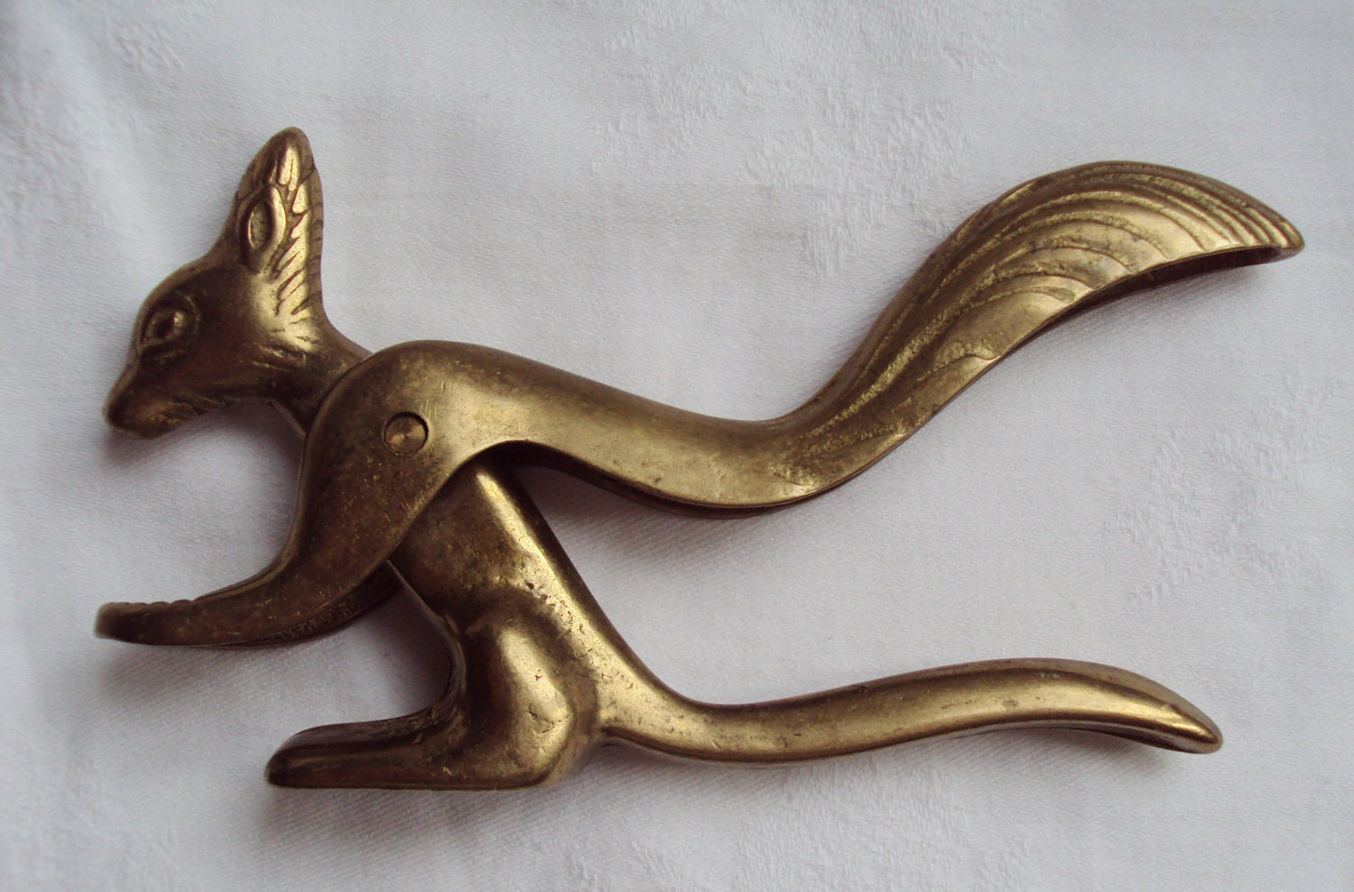 Vintage French Brass Squirrel Nutcracker