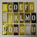 Interlocking Brass Stencil Set of Small Letters