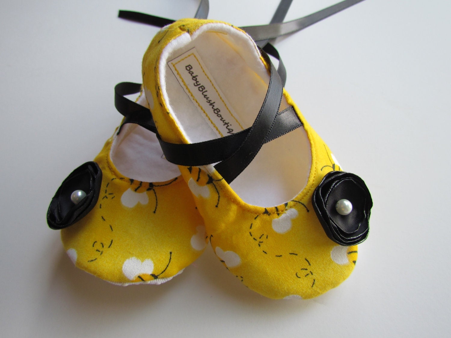 Bumble Bee Baby Shoes Soft Ballerina Slippers Baby Booties