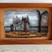 Reserved for Pinknoise Rustic Cabin Art, Carved Wood Picture, House in the Woods, Handmade, 3-D