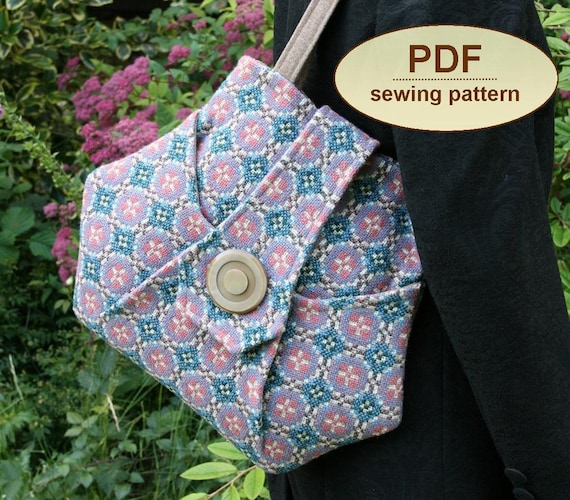 Sewing pattern to make the Kitchen Garden Bag - PDF pattern INSTANT DOWNLOAD