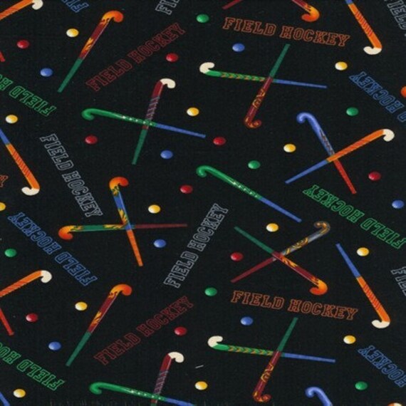 One Yard Cotton Novelty Fabric Field Hockey by Timeless