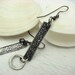 PMC Artisan Fine Silver Earrings Brushed Silver Oxidized Silver Dangle