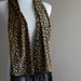 velvet leopard print scarf with fringe ends
