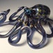 Large SOLID DICHROIC Glass Octopus sculpture FREE SHIPPiNG