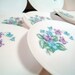 Vintage Royalon Mar Crest Melmac Corsage Patterned Bread or Salad Plates: Set of 8