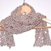 Romantic handmade crochet lacy scarf -
