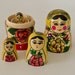 Easter Authentic set 4 Vintage Wood Russian MATRYOSHKA babushka nesting dolls 9 cm 3.5" traditional rare gift