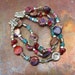 Bohemian Gemstone Bracelet- Silver Bracelet-Jasper and Turquoise