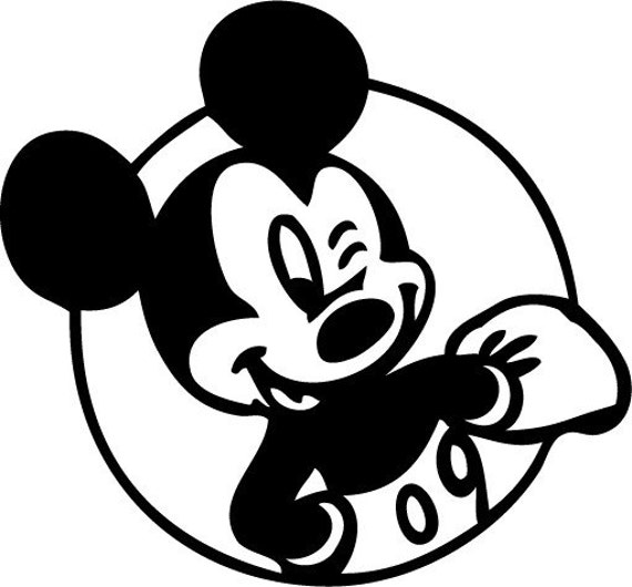 Custom Made Mickey Mouse Vinyl Sticker by CustomStickerDecals