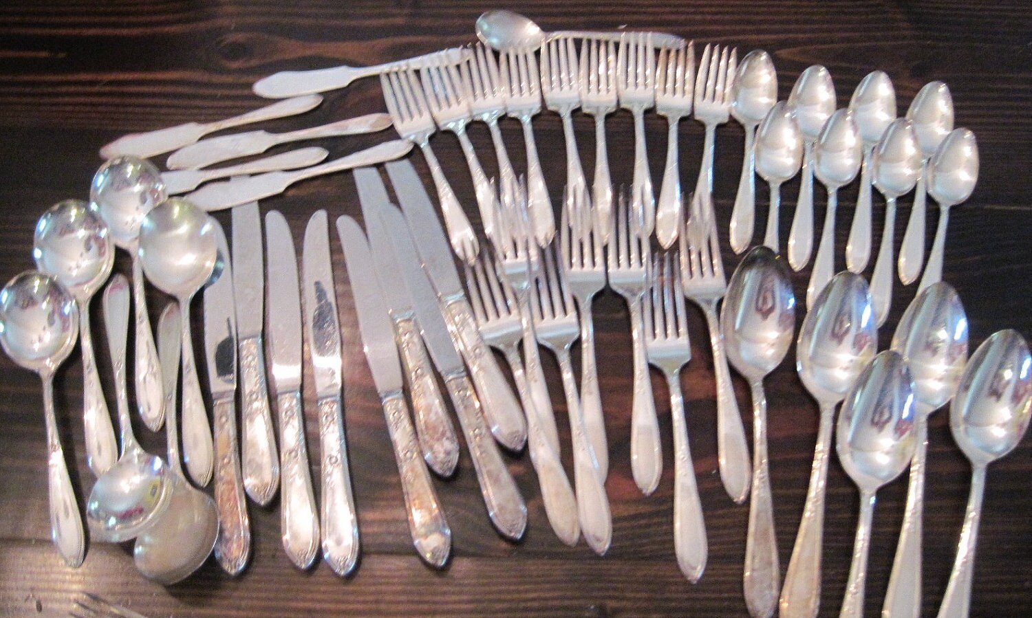 Vintage Silver Plate Silverware Wedding Decor by LuvlyWeddings